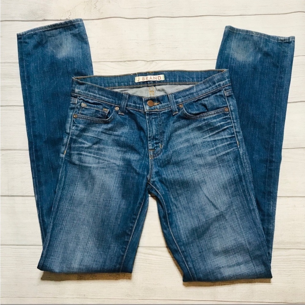 J Brand Classic Cigarette Straight Leg Denim Jeans in Bayou Indigo Blue Size 28 - Picture 6 of 12